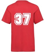 RED T-SHIRT BACK (Squirrels) mock up rear